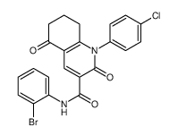 N-(2-bromophenyl)-1-(4-chlorophenyl)-2,5-dioxo-7,8-dihydro-6H-quinoline-3-carboxamide Structure