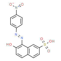 7-hydroxy-8-[(4-nitrophenyl)azo]naphthalene-2-sulphonic acid结构式