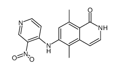5,8-Dimethyl-6-(3-nitro-4-pyridylamino)isoquinolin-1(2H)-one结构式