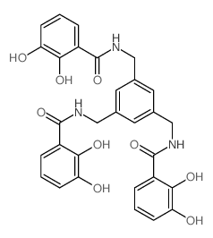 1,3,5-Tris((N,N,N-2,3-dihydroxybenzoyl)aminomethyl)benzene Structure