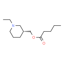 Pentanoic acid, [(3R)-1-ethyl-3-piperidinyl]methyl ester (9CI) Structure