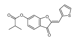 [3-oxo-2-(thiophen-2-ylmethylidene)-1-benzofuran-6-yl] 2-methylpropanoate Structure