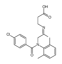 3-[[2-[(4-chlorobenzoyl)-(2,6-dimethylphenyl)amino]acetyl]amino]propan oic acid Structure