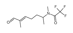 (E)-2,2,2-trifluoro-N-methyl-N-(6-methyl-7-oxohept-5-en-2-yl)acetamide结构式
