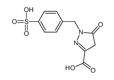 4,5-dihydro-5-oxo-1-[(4-sulphophenyl)methyl]-1H-pyrazole-3-carboxylic acid structure