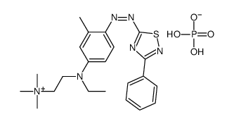 [2-[ethyl[3-methyl-4-[(3-phenyl-1,2,4-thiadiazol-5-yl)azo]phenyl]amino]ethyltrimethylammonium dihydrogen phosphate structure