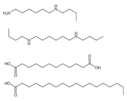 N'-butylhexane-1,6-diamine,N,N'-dibutylhexane-1,6-diamine,dodecanedioic acid,octadecanoic acid结构式