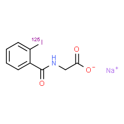 2-Iodohippuric acid sodium salt-125I结构式