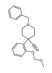 1-benzyl-4-(2-methoxymethoxy-phenyl)-piperidine-4-carbonitrile结构式