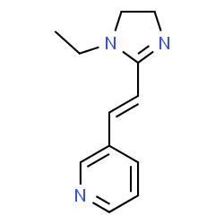 Pyridine, 3-[(1E)-2-(1-ethyl-4,5-dihydro-1H-imidazol-2-yl)ethenyl]- (9CI)结构式