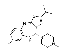 7-fluoro-4-(4-methylpiperazin-1-yl)-2-propan-2-yl-5H-thieno[3,2-c][1,5]benzodiazepine结构式