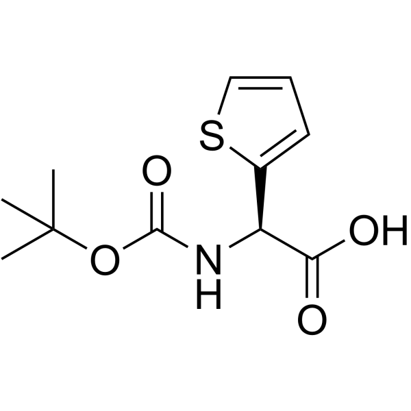 boc-(r)-2-thienylglycine Structure