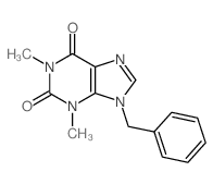 9-benzyl-1,3-dimethyl-purine-2,6-dione结构式