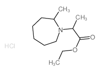 1H-Azepine-1-aceticacid, hexahydro-a,2-dimethyl-,ethyl ester, hydrochloride (1:1) structure