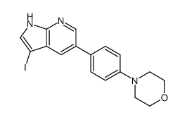3-碘-5-[4-(4-吗啉)苯基]-1H-吡咯并[2,3-B]吡啶结构式