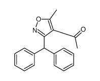 1-(3-benzhydryl-5-methyl-1,2-oxazol-4-yl)ethanone结构式