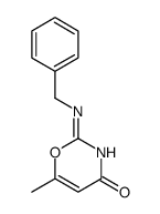 2-benzylimino-3,4-dihydro-6-methyl-2H-1,3-oxazin-4-one结构式