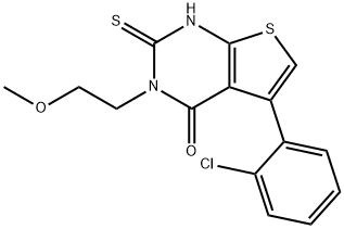 Thieno[2,3-d]pyrimidin-4(1H)-one, 5-(2-chlorophenyl)-2,3-dihydro-3-(2-methoxyethyl)-2-thioxo- picture