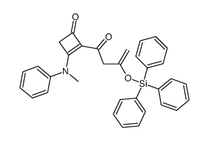 3-(N-Methylanilino)-2-[3-(triphenylsiloxy)-3-butenoyl]-2-cyclobuten-1-on结构式