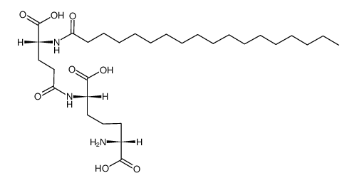 N-stearoyl-γ-D-Glu(α-OH)-(L)meso-A2pm hydrochloride结构式