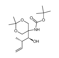 tert-butyl (5-((1S,2S)-1-hydroxy-2-methylbut-3-en-1-yl)-2,2-dimethyl-1,3-dioxan-5-yl)carbamate Structure