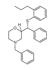 (R)-phenyl[(2R)-4-(phenylmethyl)morpholin-2-yl]methyl-2-propylphenyl sulfide结构式