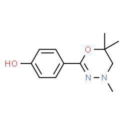 Phenol, p-(5,6-dihydro-4,6,6-trimethyl-4H-1,3,4-oxadiazin-2-yl)- (8CI) structure