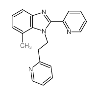 7-methyl-2-pyridin-2-yl-1-(2-pyridin-2-ylethyl)benzoimidazole structure