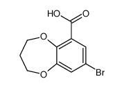 8-bromo-3,4-dihydro-2H-1,5-benzodioxepine-6-carboxylic acid结构式