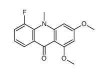 5-fluoro-1,3-dimethoxy-10-methyl-acridan-9-one结构式