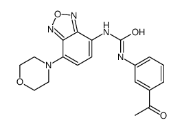 1-(3-Acetylphenyl)-3-[7-(4-morpholinyl)-2,1,3-benzoxadiazol-4-yl] ure Structure