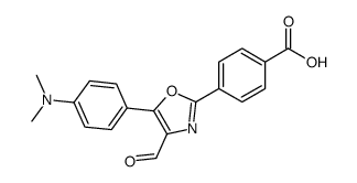 4-[5-[4-(dimethylamino)phenyl]-4-formyl-1,3-oxazol-2-yl]benzoic acid结构式