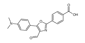 4-[5-[4-(dimethylamino)phenyl]-4-formyl-1,3-oxazol-2-yl]benzoic acid Structure