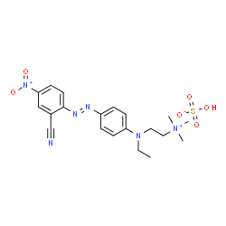 [2-[[4-[(2-cyano-4-nitrophenyl)azo]phenyl]ethylamino]ethyl]trimethylammonium hydrogen sulphate结构式