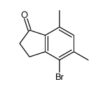 4-Bromo-5,7-dimethyl-2,3-dihydro-1H-inden-1-one结构式