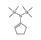 N,N-bis(trimethylsilyl)-1-cyclopentenylamine Structure