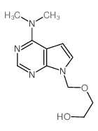 2-[(5-dimethylamino-2,4,9-triazabicyclo[4.3.0]nona-2,4,7,10-tetraen-9-yl)methoxy]ethanol Structure