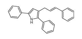 2,5-diphenyl-3-(3-phenylprop-2-enyl)-1H-pyrrole结构式