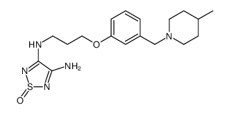 3-N-[3-[3-[(4-methylpiperidin-1-yl)methyl]phenoxy]propyl]-1-oxo-1,2,5-thiadiazole-3,4-diamine Structure