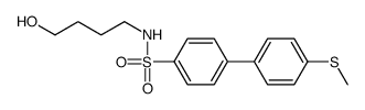 N-(4-hydroxybutyl)-4-(4-methylsulfanylphenyl)benzenesulfonamide结构式