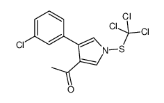 1-[4-(3-chlorophenyl)-1-(trichloromethylsulfanyl)pyrrol-3-yl]ethanone结构式