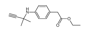 ethyl 4-(1,1-dimethyl-2-propynylamino)phenylacetate结构式