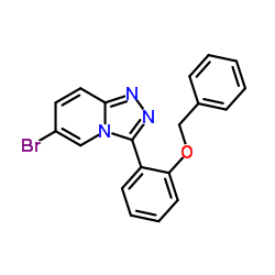 3-[2-(Benzyloxy)phenyl]-6-bromo[1,2,4]triazolo[4,3-a]pyridine结构式