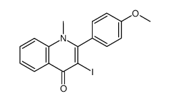 3-iodo-2-(4'-methoxyphenyl)-1-methylquinolin-4(1H)-one Structure