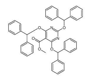 methyl 2,4,6-tribenzhydryloxypyrimidine-5-carboxylate结构式