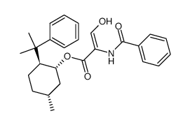 (-)-8-phenylmenthyl (Z)-2-(benzoylamino)-3-hydroxyacrylate结构式