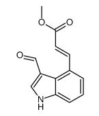 methyl 3-(3-formyl-1H-indol-4-yl)prop-2-enoate结构式