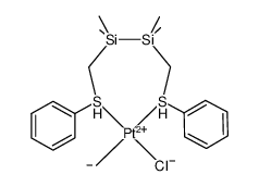 [PtCl(CH3)((PhSCH2)2Si2Me4)]结构式