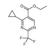 ETHYL-2-TRIFLUOROMETHYL-4-CYCLOPROPYL-5-PYRIMIDINE CARBOXYLATE结构式