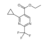 ETHYL-2-TRIFLUOROMETHYL-4-CYCLOPROPYL-5-PYRIMIDINE CARBOXYLATE Structure